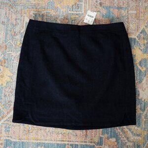J Crew wool mini skirt, navy, size 8